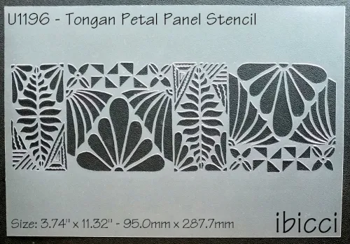 ibicci Tongan Petal Panel Stencil - 4"